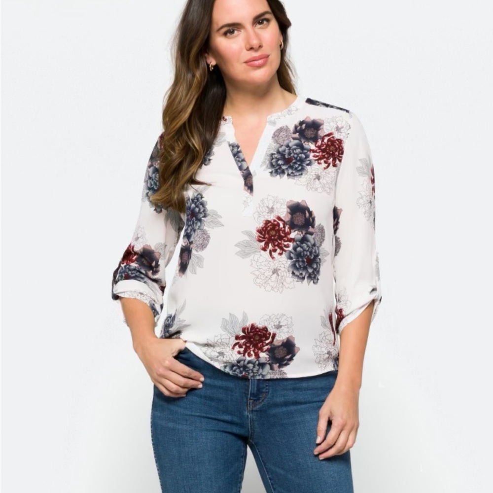 Daniel Rainn (Stitch Fix) Floral Print Women's Top size XL